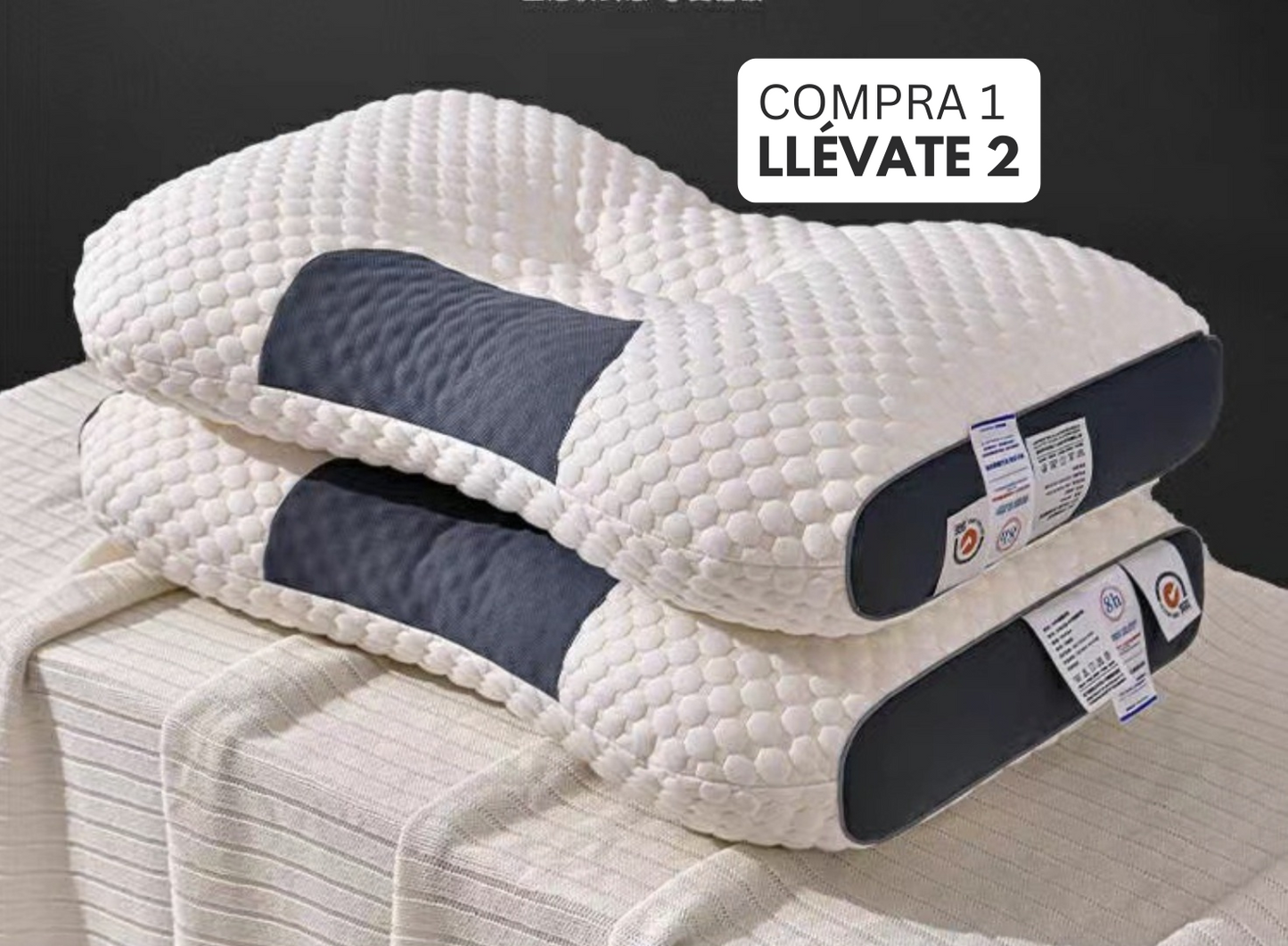 2 Almohada Ortopédica Cervical y Piernas